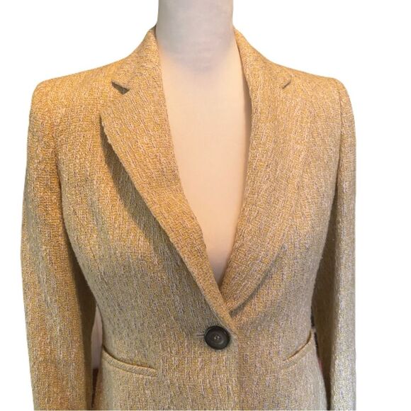Anne Klein Boucle Tweed Blazer | EUC | Yellow, White, Grey | 4p - Picture 2 of 7
